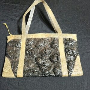 Saldana vintage snake/lizard skin shoulder bag